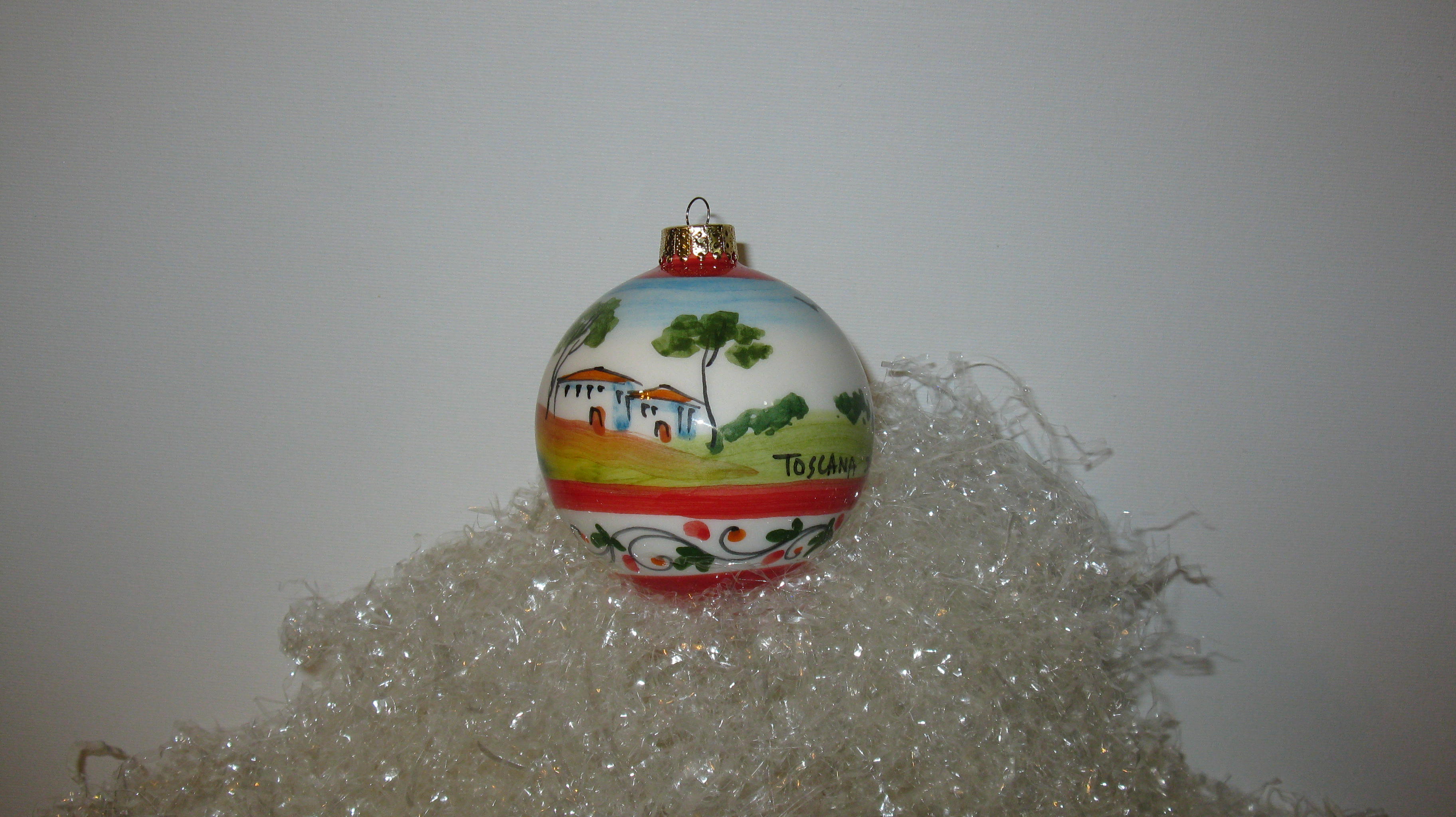 PALLINE DI NATALE SFERA OPACA paesaggio Decorazione Matte palla ornamento verniciato 